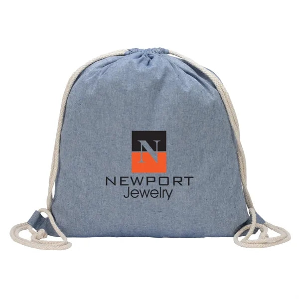 Huron Recycled Cotton Drawstring Tote