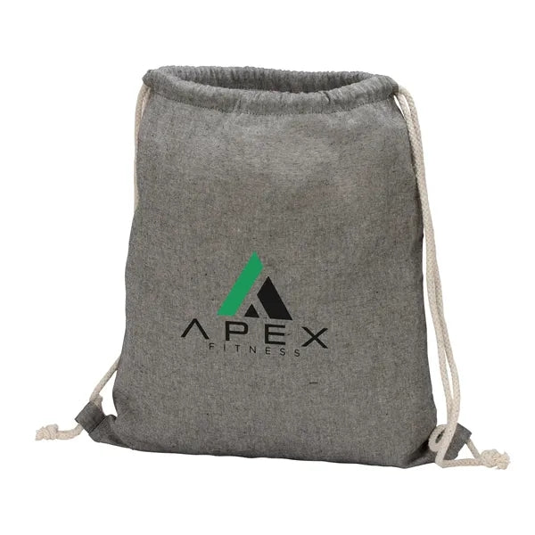 Huron Recycled Cotton Drawstring Tote