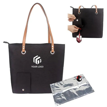 Large beach concert hidden dispenser wine purse tote bag