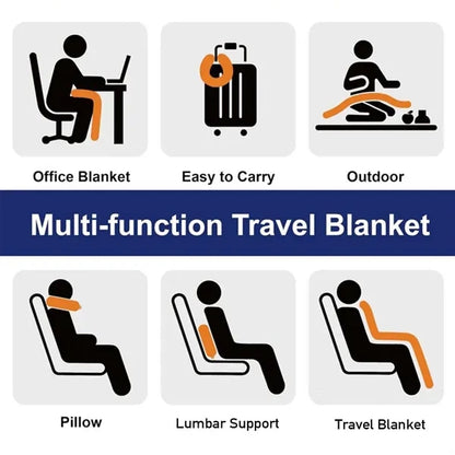 2 in 1 u-shaped travel pillows blanket for sleeping airplane