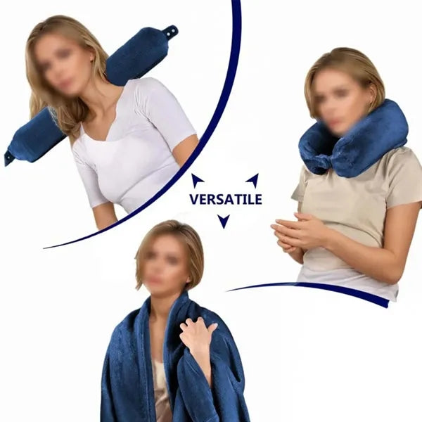 2 in 1 u-shaped travel pillows blanket for sleeping airplane