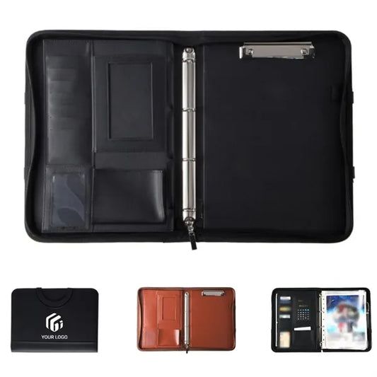 Professional business clipboard binder portfolio with zipper