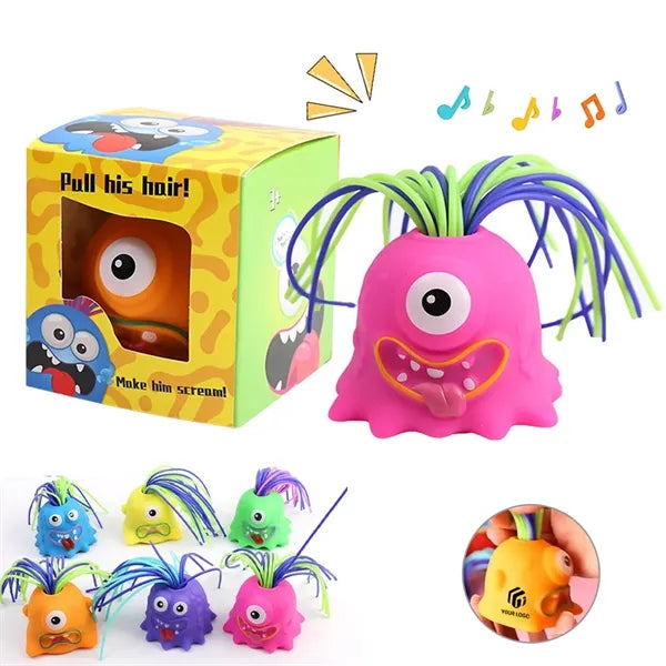 Fun kids gifts hair pulling fidget screaming monster toy
