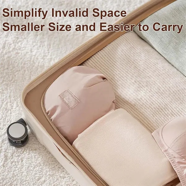 Portable travel underwear bra organizer bag with handle