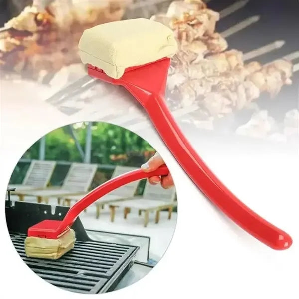 Durable unique bristle free barbecue cleaning scraper brush