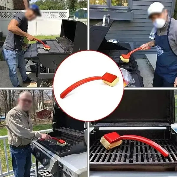 Durable unique bristle free barbecue cleaning scraper brush