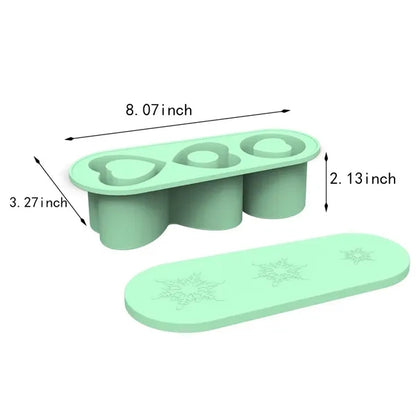 Durable tumbler cup heart shaped silicone ice cube tray mold
