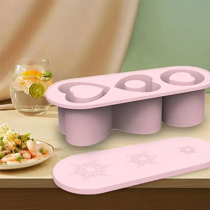 Durable tumbler cup heart shaped silicone ice cube tray mold