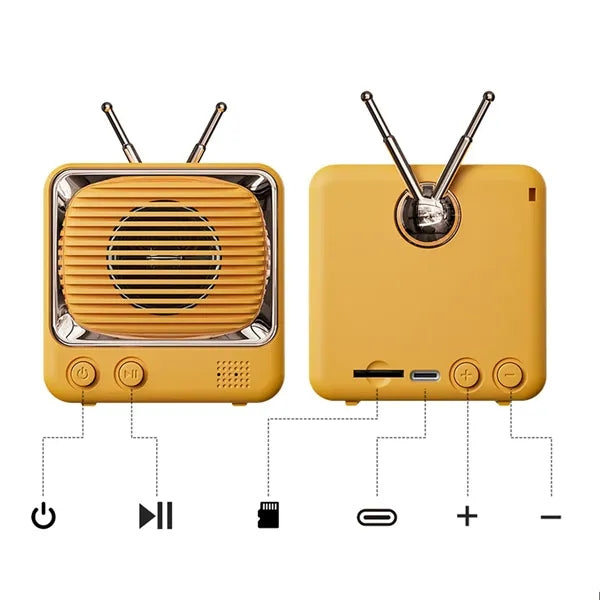 Retro kitchen bedroom office decor radio bluetooth speaker