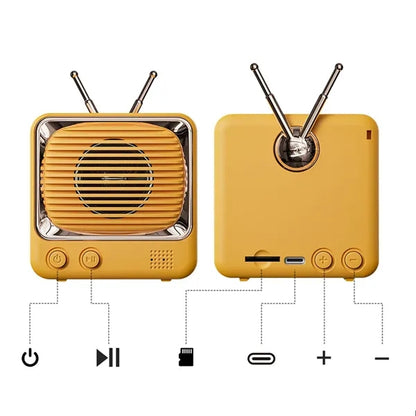 Retro kitchen bedroom office decor radio bluetooth speaker