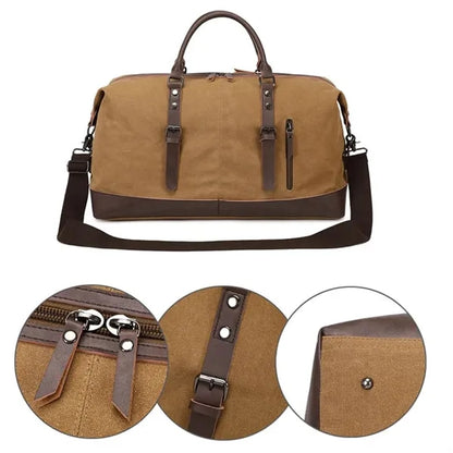 Canvas Leather Duffle Bag