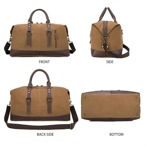 Canvas Leather Duffle Bag