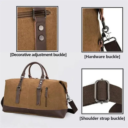 Canvas Leather Duffle Bag