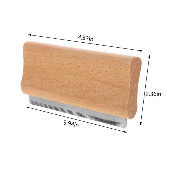 Premium dogs cats horses wooden deshedding dematting brush