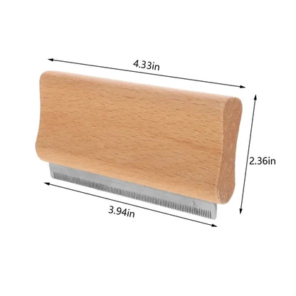 Premium dogs cats horses wooden deshedding dematting brush