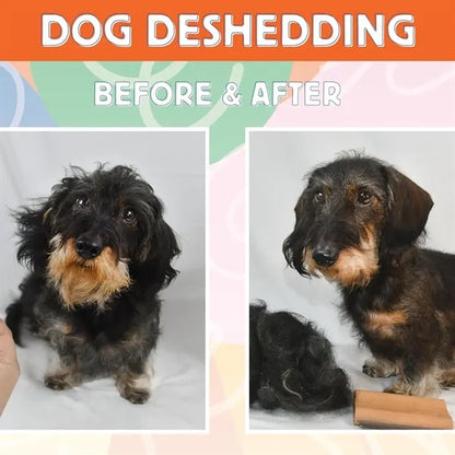 Premium dogs cats horses wooden deshedding dematting brush