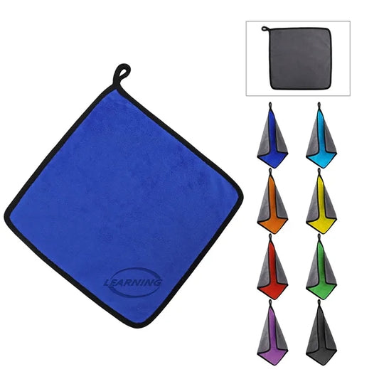 12"x12" Polyester Absorbent Car Wash Towels Dual Color