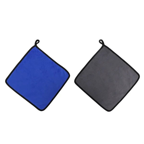 12"x12" Polyester Absorbent Car Wash Towels Dual Color
