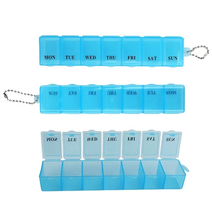 7 Days Weekly Pill Organizer Case With Chain