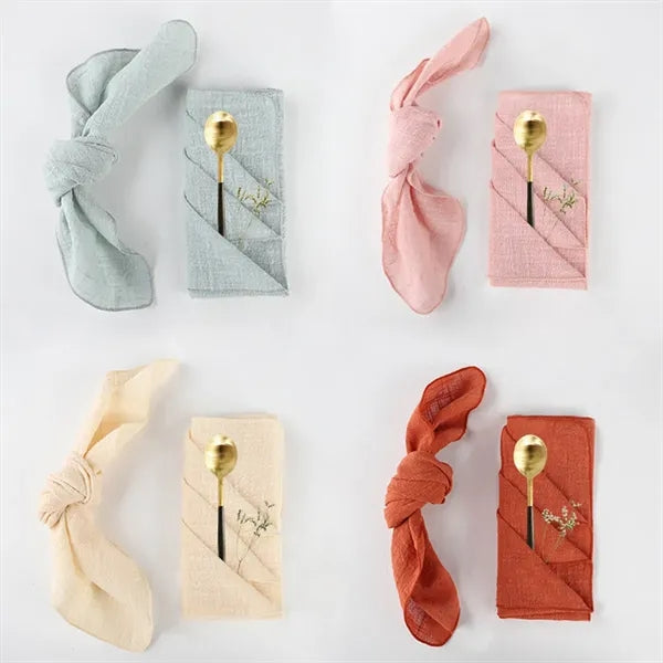 Soft cotton wedding party dinner table decor cloth napkin