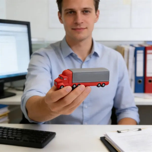 Squeezable Semi Truck Stress Ball Reliever