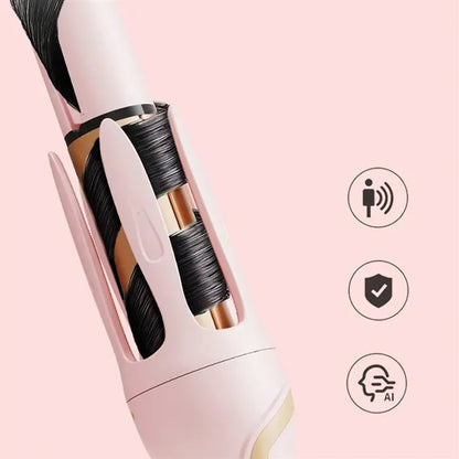 2 in 1 travel beach waves automatic rotating curling iron