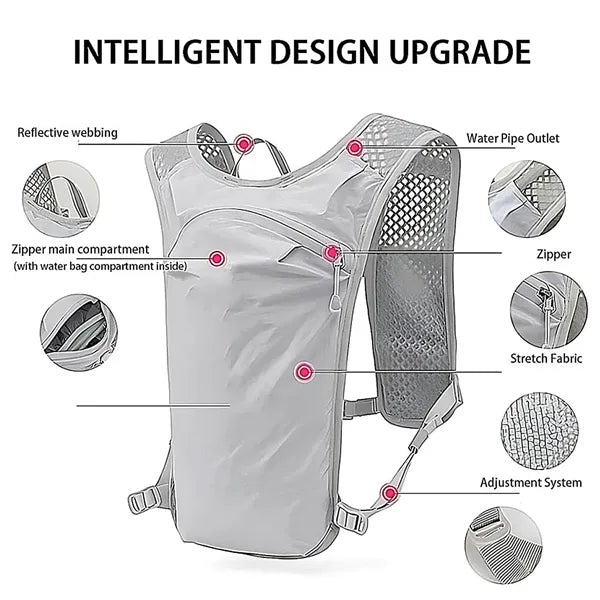 Travel hiking bike marathon running hydration vest backpack