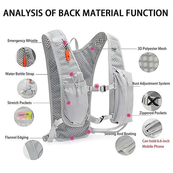 Travel hiking bike marathon running hydration vest backpack