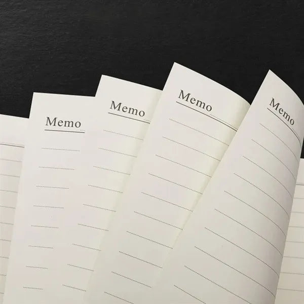 PU leather business work writing gift lined journal notebook