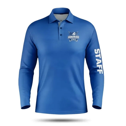 Sublimated 165G Henley Long Sleeve Fishing Shirt UPF50 Mesh