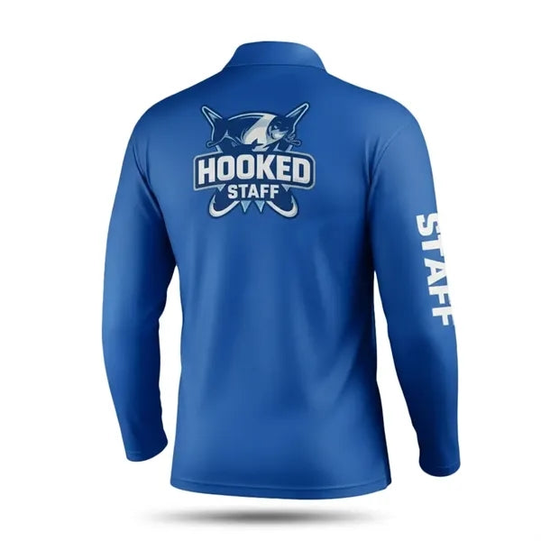 Sublimated 165G Henley Long Sleeve Fishing Shirt UPF50 Mesh