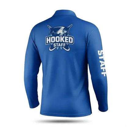 Sublimated 165G Henley Long Sleeve Fishing Shirt UPF50 Mesh
