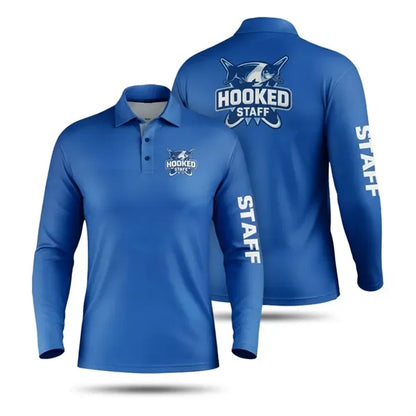 Sublimated 165G Henley Long Sleeve Fishing Shirt UPF50 Mesh