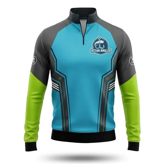 Long Sleeve Fishing Quarter Zip T-Shirt Sublimated
