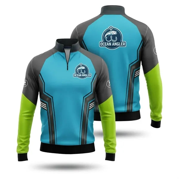Long Sleeve Fishing Quarter Zip T-Shirt Sublimated