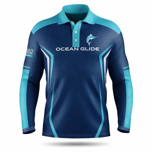 Unisex Long Sleeve Fishing Polo Shirt-165G UPF50+ Mesh