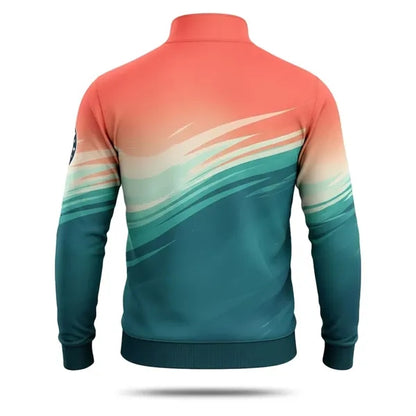 Sublimated Long Sleeve Fishing Quarter Zip Shirt 180G Mesh