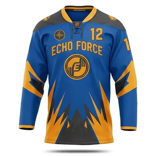 Men's Lace Collar Full Color Ice Hockey Jersey