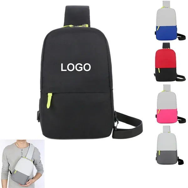 Two Tone Crossbody Sling Backpack