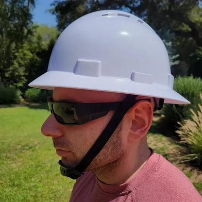 Full brim ventilated hard hat
