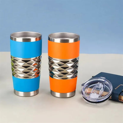 20oz Diamond Shaped Insulated Mug with Lid