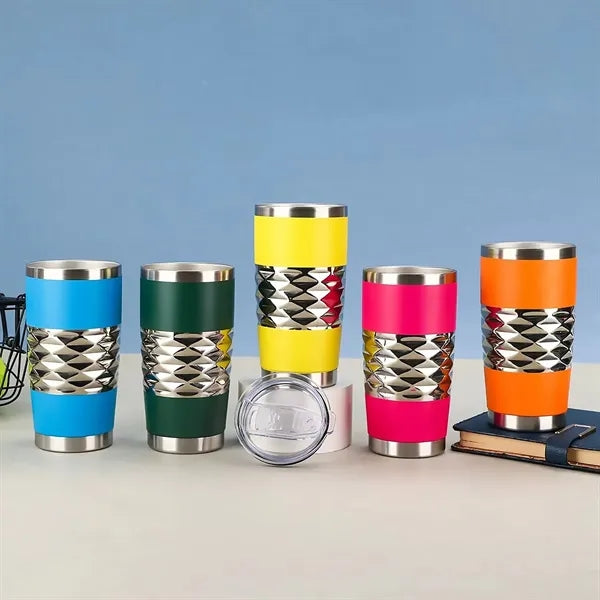 20oz Diamond Shaped Insulated Mug with Lid