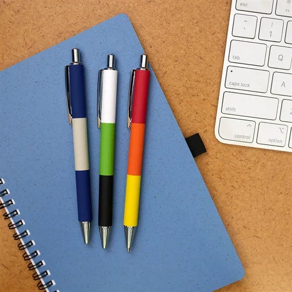Color-Pop Plunge-Action Aluminum Ballpoint Pen