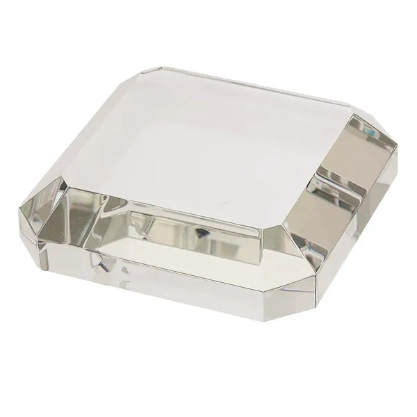 Taranto Square Crystal Paperweight