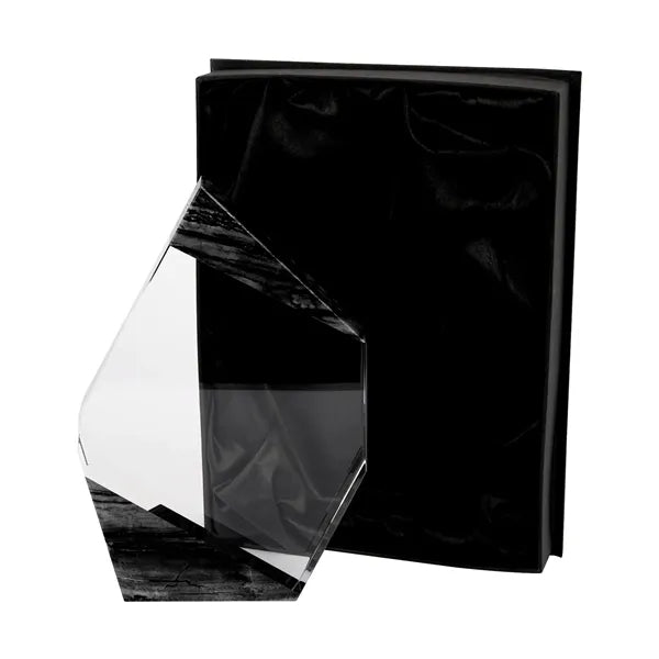 Aquila Crystal Polygon with Marble Trim