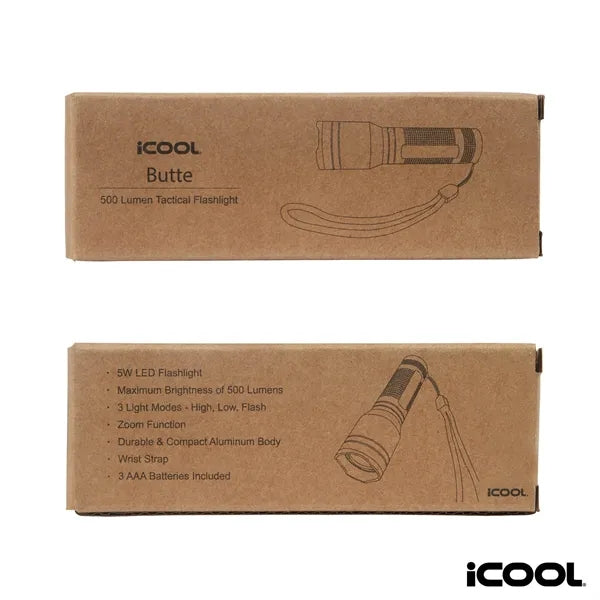 iCOOL Butte 500-Lumen Aluminum Tactical Flashlight
