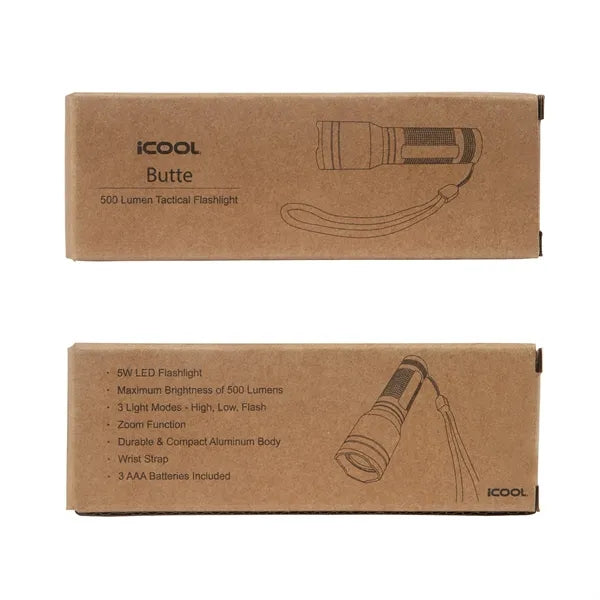 iCOOL Butte 500-Lumen Aluminum Tactical Flashlight