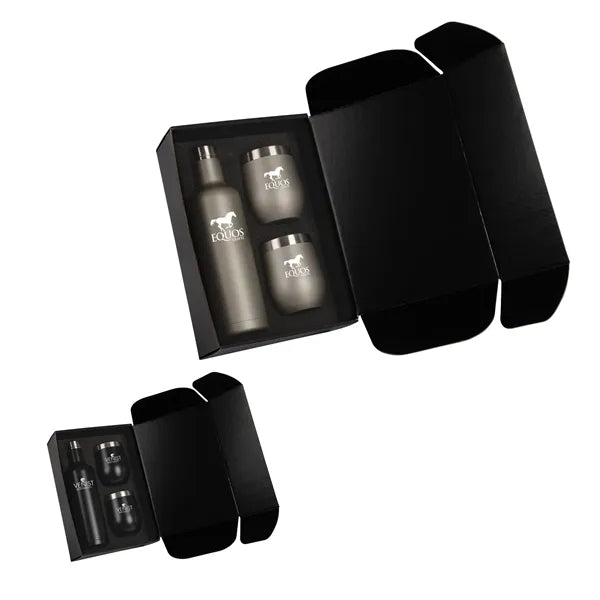 Bliss Wine Bottle & 2 Tumbler Gift Set