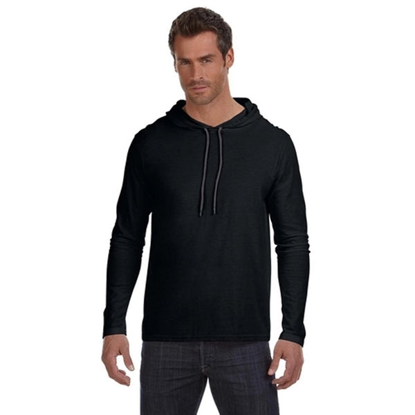 Anvil Ringspun Long-Sleeve Hooded T-Shirt