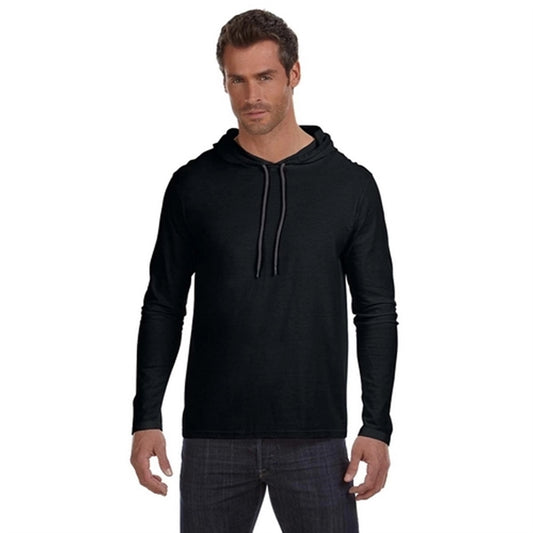 Anvil Ringspun Long-Sleeve Hooded T-Shirt